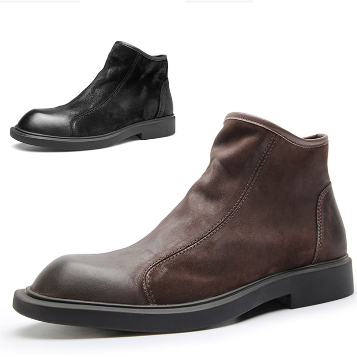 ブラウン スエード ブーツ バックジッパー付き 中古・古着通販】PRADA (プラダ) サイドジップスエードブーツ