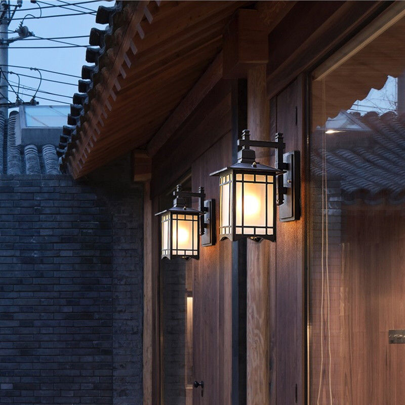 室外雨合羽点火装置 門灯 飾りつけ点火装置 部屋の入り口灯 E27白熱電球付き添い人 和風 レトロブラケットライト ヴィンテージ 点火装置物の具 苑地点火装置 庭飾りつけ 庭照