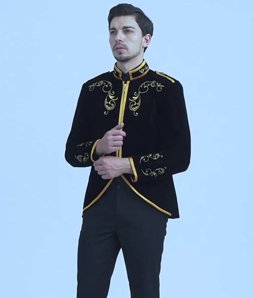 市場 メンズジャケット 王族服 貴族 公爵 欧風 刺繍 舞台衣装 ヨーロッパ風 王子様コスチューム コスプレ 貴公子 メンズ礼服 王様