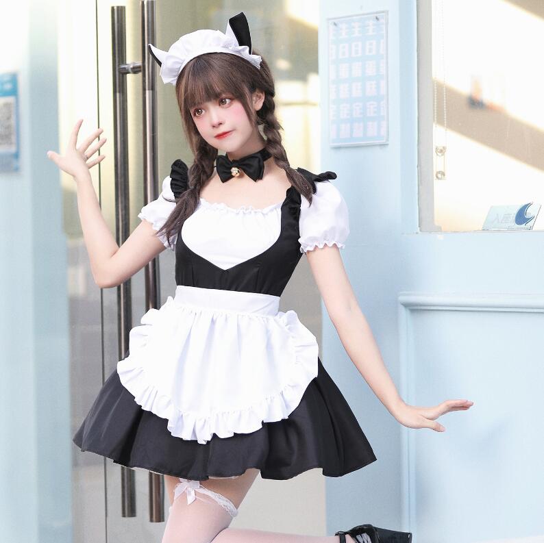 楽天市場】メイド定番 大人用コスチューム 半袖メイド服 可愛いメイド