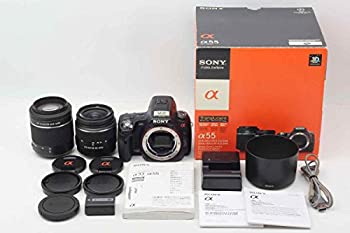 【中古】(非常に良い)ソニー SONY デジタル一眼レフ α55(ダブルズームレンズキット) SLT-A55VY
