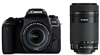 【中古】(人並み外れたに似つかわしい)Canon デジタル一眼二眼レフ写真機 EOS 9000D ダブルズームキット EF-S18-55粍/EF-S55-250粍 属する EOS9000D-WKIT