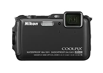【中古】(人並み外れたに好いたらしい)Nikon デジタル写真器 AW120 雨合羽 1600万絵素 クールブラック AW120BK