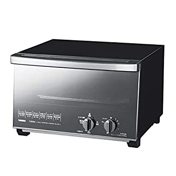 【中古】(非常に良い)ツインバード ミラーガラス オーブントースター ブラック トースト 4枚 出力切替（300W～1200W) TS-D047B