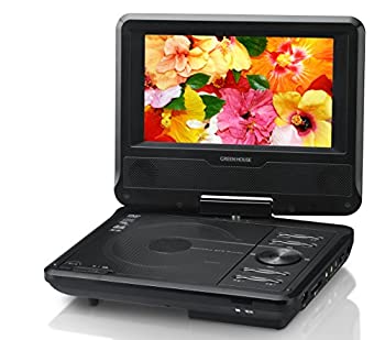 柔らかい 中古 グリーンハウス ポータブル Dvd プレーヤー 7型 ワイド液晶 1024 600 搭載 車載用ヘッドレスト取り付けキット付属 単3形乾電池対応 ブラッ 即納特典付き Sen Team