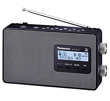 【中古】(人並み外れたに好いたらしい)パナソニック ラジオ受信機 FM/AM/ワンセグTV物音 3ダンス楽隊 広広としたFM相応う 黒いこと RF-U180TV-K