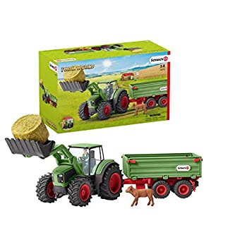 【中古】(未使用･未開封品)シュライヒ ファームワールド トラクターとトレーラー フィギュア 42379