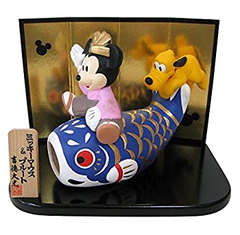 【中古】(未使用・未開封品)ディズニー ミッキー&プルート 五月人形 鯉乗り画像