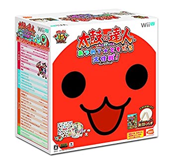【中古】(非常に良い)太鼓の達人 あつめて★ともだち大作戦! 専用コントローラ「太鼓とバチ」1セット同梱版 - Wii U