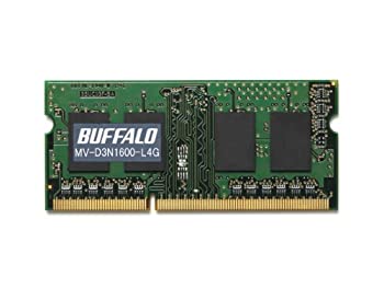 【中古】BUFFALO PC3L-12800対応 DDR3 SDRAM S.O.DIMM 4GB MV-D3N1600-L4G