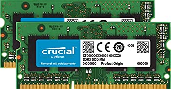 【中古】(非常に良い)Crucial [Micron製Crucialブランド] DDR3 1866 MT/s (PC3-14900) 16GB Kit (8GBx2) CL13 SODIMM 204pin 1.35V/1.5V CT2KIT102464BF186D