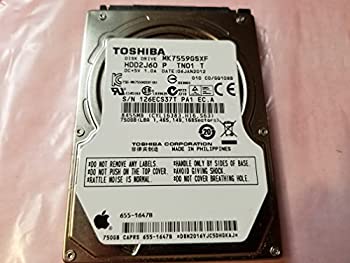 【中古】(非常に良い)MK7559GSXF C0/GQ108B HDD2J60 P TN01 T Toshiba 750GB SATA 2.5 ハードドライブ
