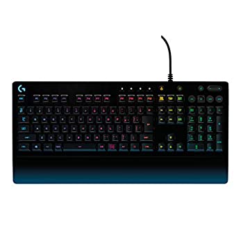 【中古】Logicool G ゲーミングキーボード G213 黒いこと メンブレンキーボード 静音 日本語割りつける RGB パームレスト Prodigy G213 国内置き目品