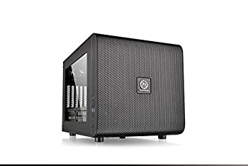 【中古】Thermaltake Core V21/Black/Win/SECC 水冷相応う正六面体マイコン入れもの CS5068 CA-1D5-00S1WN-00 PCケース・筐体-パソコン・周辺機器