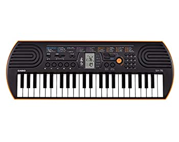 【中古】CASIO 44ミニ鍵盤 電子キーボード SA-76 ブラック&オレンジ 9,544円