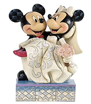 中古 エネスコ Disney ディズニー ミッキー ミニー ウエディング フィギュア 結婚式 木彫り風 結婚祝い 結婚記念 ウエルカムドール 並行輸入品 Jtltiming Com