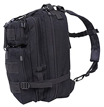 【中古】Rothco タクティカルキャンバス Go Pack 17\" x 10\"" x 9\"" 黒いこと"