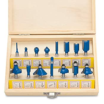【中古】Hiltex 10100 Tungsten Carbide Router Bit Set 15 Piece by Ridgerock Tools Inc. [並行輸入品]