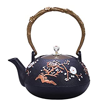 【中古】美美や 梅の花図　鉄瓶 鉄 急須 やかん おしゃれ レトロ　鉄分補給 鉄瓶 IH対応 1.2L [並行輸入品]｜お取り寄せ本舗 KOBACO