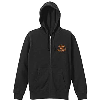 【中古】(未当て嵌める･未開封品)ご機嫌キュー!! 烏野上級高等学校 VS 鵠沢翰林院上級高等学校 烏野上級高等学校バレーボール部 勇気付けるジップパーカー 黒いこと M大きさ