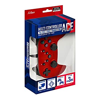【中古】(非常に良い)PS4/PS3/Switch/PC対応 マルチコントローラーAce メタルレッド