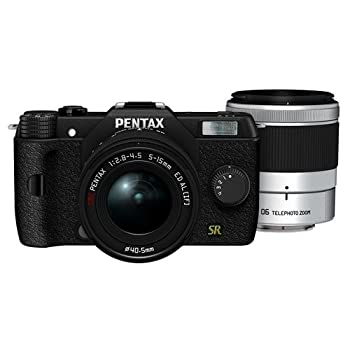 【中古】(非常に良い)PENTAX ミラーレス一眼 Q7 ダブルズームキット [標準ズーム 02 STANDARD ZOOM ・望遠ズーム 06 TELEPHOTO ZOOM] ブラック Q7 BLACK WZOOM KIT 10