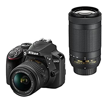 【中古】Nikon デジタル一眼レフカメラ D3400 ダブルズームキット ブラック D3400WZBK|お取り寄せ本舗 KOBACO