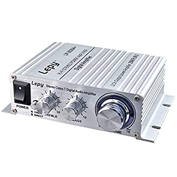 【中古】(非常に良い)Lepy 新モデル LP-2024A+ (シルバー)デジタルアンプ（本体+RCAオーディオコード+ACアダプタ 12V5A +バナナプラグ） LP-2020A バージョンアップ版