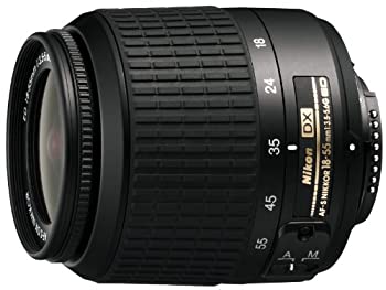 【中古】(非常に良い)Nikon AF-S DX Zoom Nikkor ED 18-55mm F3.5-5.6G ブラック デジタル一眼レフ用