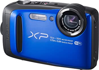 【中古】(人並み外れたに似つかわしい)FUJIFILM デジタル写真機 XP90 雨合羽 青み FX-XP90BL
