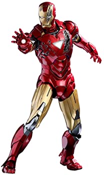 【中古】(未使用･未開封品)ムービー・マスターピースDIECAST アベンジャーズ アイアンマン・マーク6 1/6スケール 合金製 塗装済み可動フィギュア 全高約33センチ (Hot Toys
