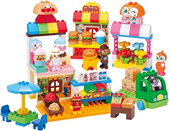 【中古】(未使用･未開封品)アンパンマン ブロックラボ アンパンマンとみんなのおみせ たっぷりブロックDX (BANDAI) 対象年齢:3才以上