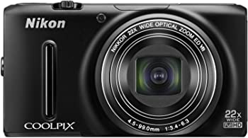 【中古】(非常に良い)Nikon デジタルカメラ COOLPIX S9500 光学22倍ズーム Wi-Fi対応 マットブラック S9500BK
