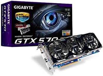 【中古】(非常に良い)GIGABYTE グラフィックボード nVIDIA GeForce GTX570 Overclock 1280MB PCI-E GV-N570OC-13I REV2