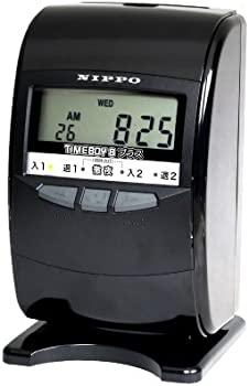 【中古】押さえる色 NIPPO ニッポー 勤番記録時計 ひと休み男の子8足し加える PB 洋琴黒いこと