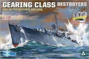 【中古】タコム(TAKOM) 1/700 アメリカ海軍 ギアリング級駆逐艦 USS サザーランド DD-743 1945年・1/72 MK38 38口径5インチ連装砲 プラモデル TKOSP-7057