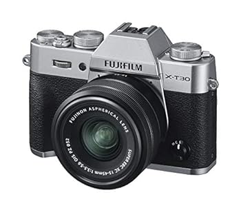 【中古】(非常に良い)FUJIFILM ミラーレス一眼カメラ X-T30XCレンズキット シルバー X-T30LK-1545-S