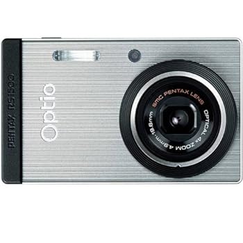 【中古】(人並み外れたに好いたらしい)PENTAX Optio RS1500(しろがね色) 1400万絵素 27.5粍 光学4倍 飾り気の無い着せ替え OPTIORS1500SL