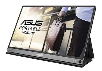 【中古】(非常に良い)ASUS MB16AP モバイルモニター モバイルディスプレイ 薄さ8mm・軽量850g、USBで簡単接続 15.6インチ フルHD IPS バッテリー内蔵 USB Typec-C