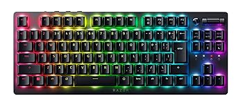 【中古】(人並み外れたに好いたらしい)Razer(レイザー) DeathStalker V2 Pro Tenkeyless JP Linear Optical Switch テンキー受け答え ゲーミングキーボード 薄型オプティカルスイッチ ワイ