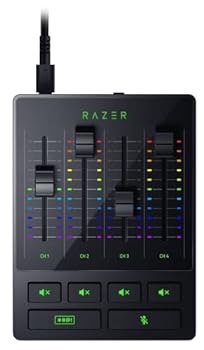 【中古】Razer Audio Mixer オーディオミキサー ミュートボタン付き ストリーミング配信 オーディオインターフェース 4チャンネル プリアンプ XLR入力 US