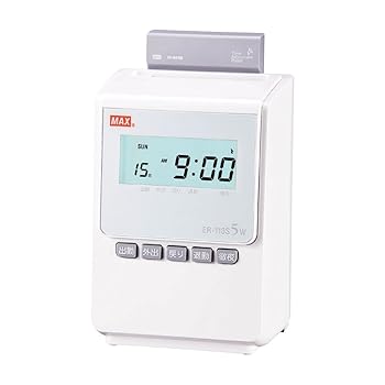 【中古】(人並み外れたに好いたらしい)マックス 勤番記録時計 1日4回印字 分かりやすい月間累計役立つこと付き添い人 電磁波時辰儀積み上げる ER-110S5W