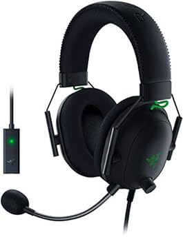 【中古】Razer BlackShark V2 ゲーミングヘッドセット USBサウンドカード付 ヘッドセット USB 3.5mmアナログ THX 7.1ch 立体音響 特許技術採用チタンコー