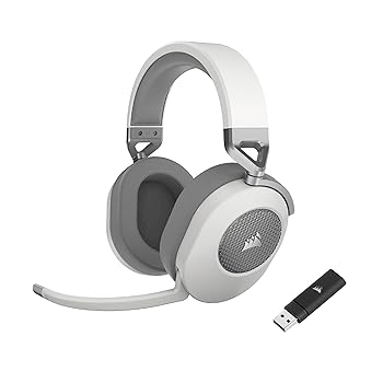 【中古】CORSAIR HS65 WIRELESS ワイヤレスゲーミングヘッドセット PC/PS5/PS4対応 ホワイト CA-9011286-AP2