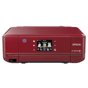 【中古】EPSON インクジェット練りあわせる機 Colorio EP-806AR 無線電話 有線 スマートフォンプリント Wi-Fi Direct 赤いこと
