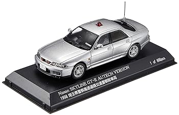 【中古】RAI'S 1/43 ニッサン スカイライン GT-R AUTECH VERSION 1998 埼玉県警察高速道路交通警察隊車両 (覆面 銀) 完成品