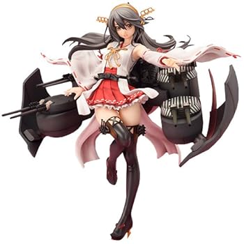 【中古】(未使用･未開封品)AMAKUNI 艦隊これくしょん -艦これ- 榛名改二 彩色済みPVCモデル 1:7スケール 全高約23cm 【ホビージャパン限定品】