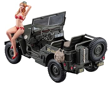 【中古】(未使用･未開封品)ハセガワ(Hasegawa) 1/24 カーモデルシリーズ 1/4トン 4×4トラック w/ブロンドガールズフィギュア(1体付き) プラモデル SP449