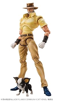 【中古】メディコス 超像可動 『ジョジョの奇妙な冒険 第三部』ジョセフ・ジョースター&イギー 約150mm&35mm PVC&ABS&ナイロン 塗装済み可動フィギュア