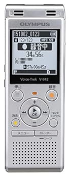 【中古】OLYMPUS ICレコーダー VoiceTrek 4GB MicroSD対応 V-842 シルバー V-842 SLV